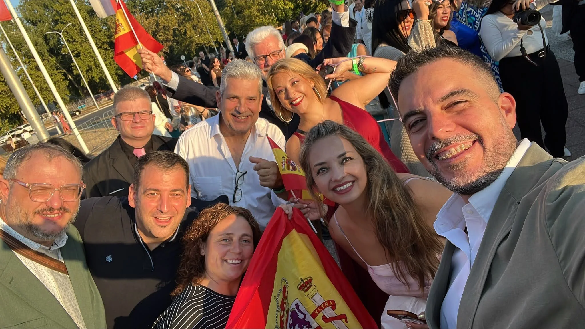 Grupo de participantes españoles durante un encuentro internacional en Belgrado